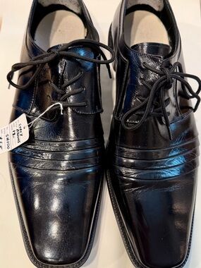 Stacy Adams Classic Black Men's Dress Shoes - Lace-Up Leather
